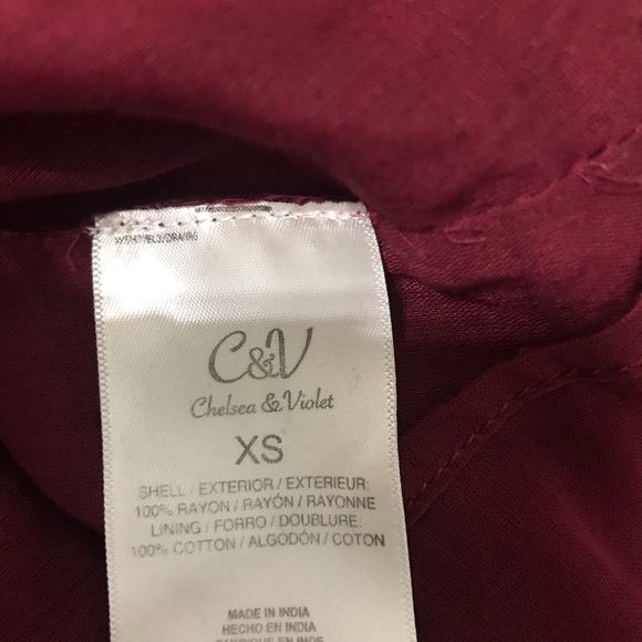 Chelsea and Violet burgundy Lon sleeve dress - Picture 5 of 6